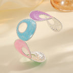 Women Open Bangle with artistic, multicolored design Style and Serve