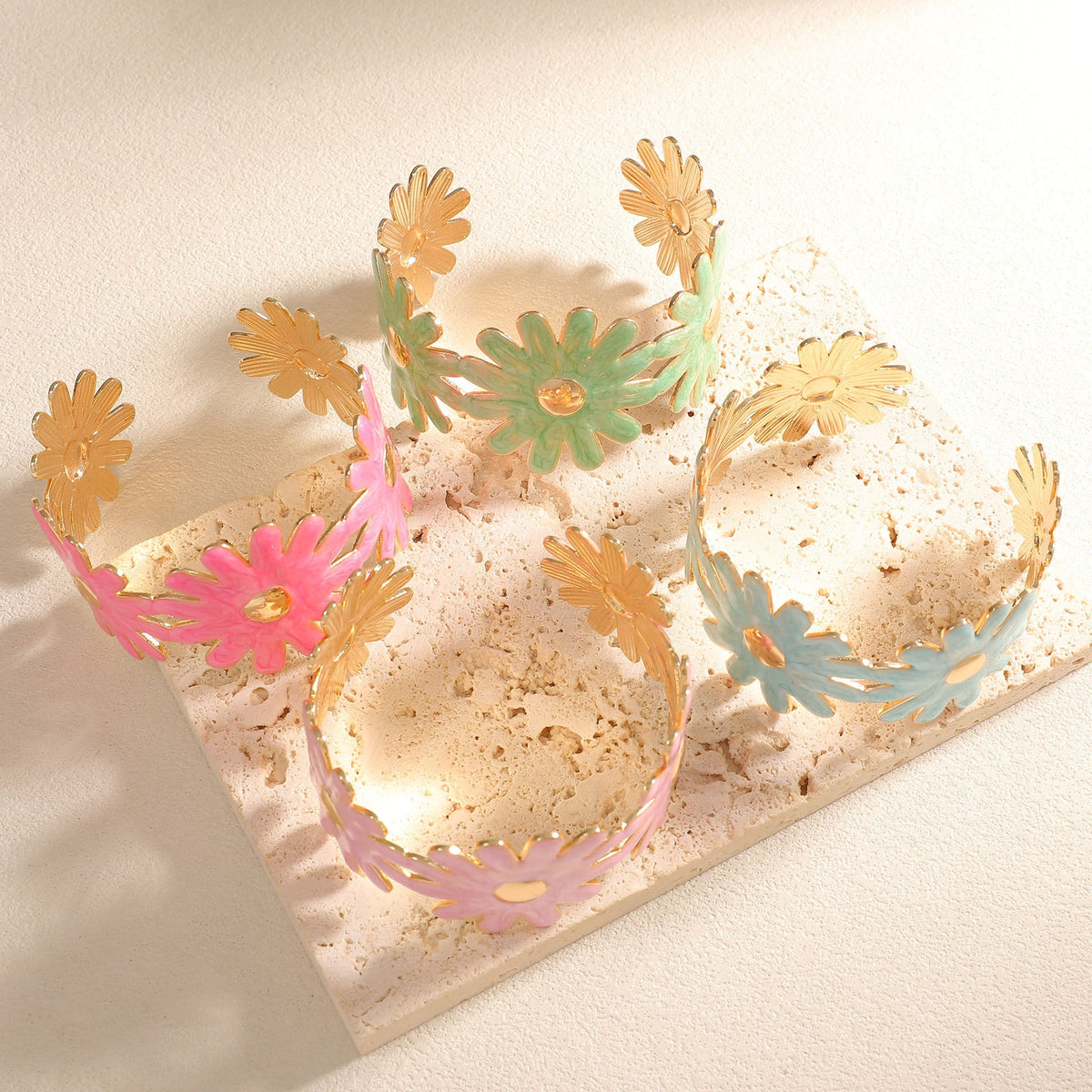 Women's bangle with floral flower pattern Style and Serve