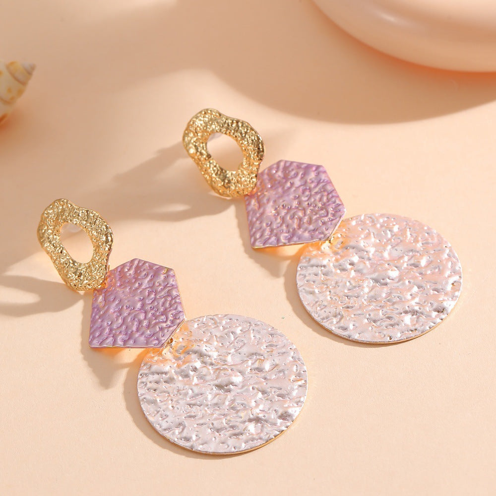 Women's Hanging Earrings with Modern Geometric Design Style and Serve