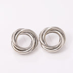 Women's Hanging Earrings with Elegant, Curved Ring Design Style and Serve
