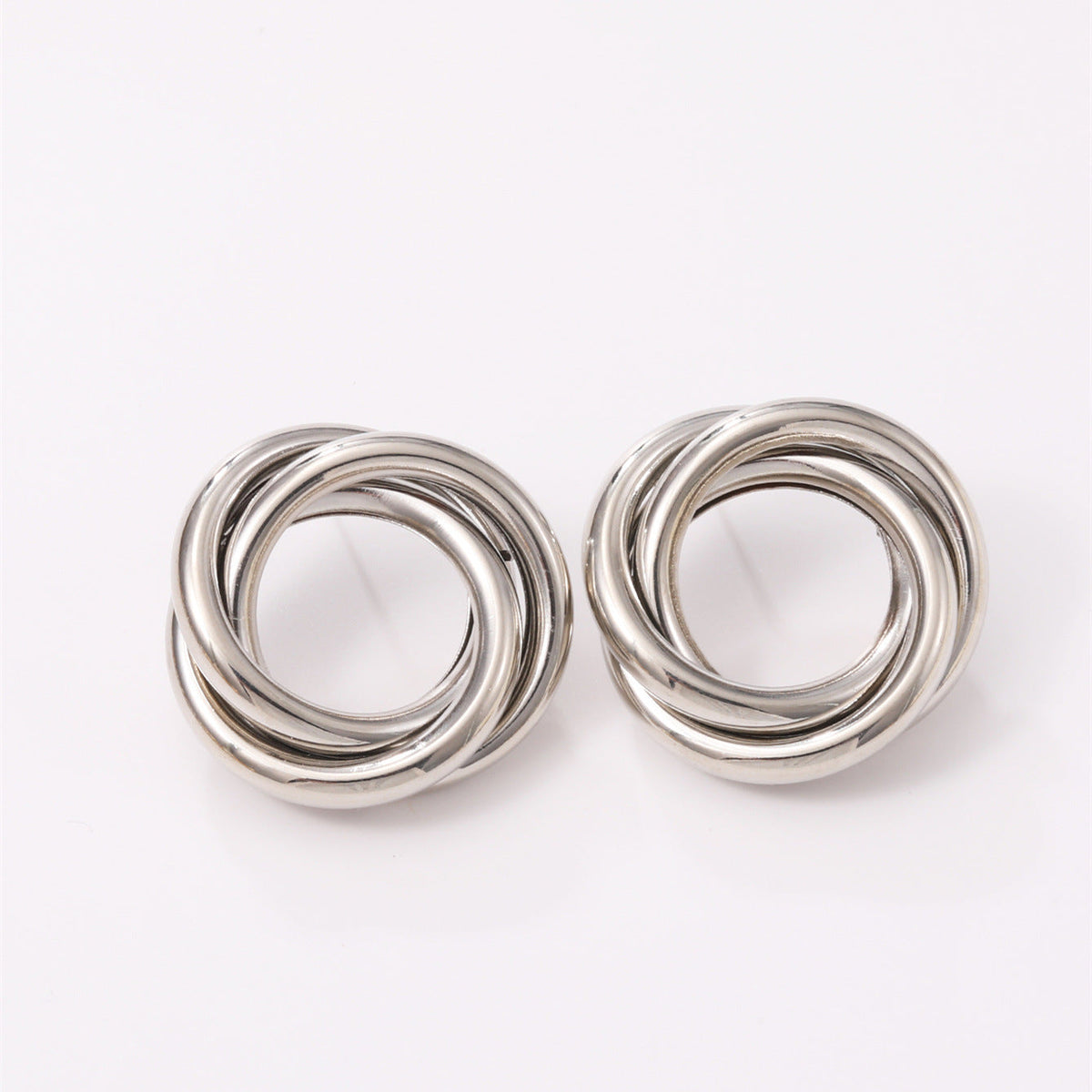 Women's Hanging Earrings with Elegant, Curved Ring Design Style and Serve