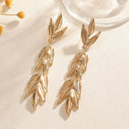 Women's Hanging Earrings with Elegant Leaf Design Style and Serve