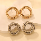 Women's Hanging Earrings with Elegant, Curved Ring Design Style and Serve