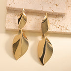 Women Hanging Earrings with Elegant Leaf Shape and Luxurious Finish Style and Serve