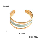 Women Open Bangle with Artistic Relief Design Style and Serve