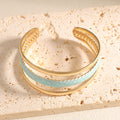 Women Open Bangle with Artistic Relief Design Style and Serve