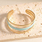 Women Open Bangle with Artistic Relief Design Style and Serve